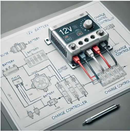 what size fuse for 12 volt battery to charge controller