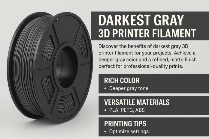 darkest gray 3d printer filament