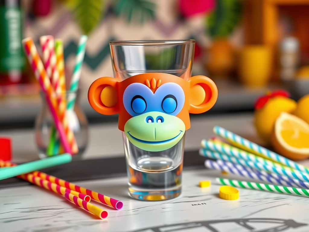 monkey shot glass 3d print